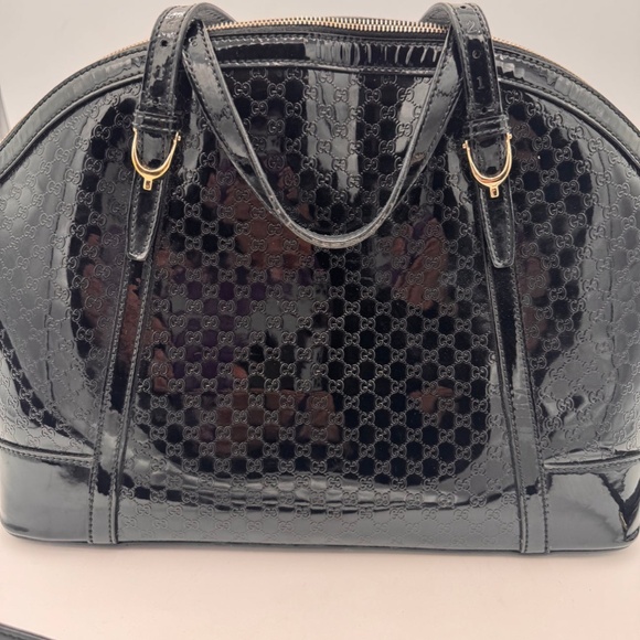 GUCCI Micro Guccisima Patent Top Handle Bag - Picture 9 of 14